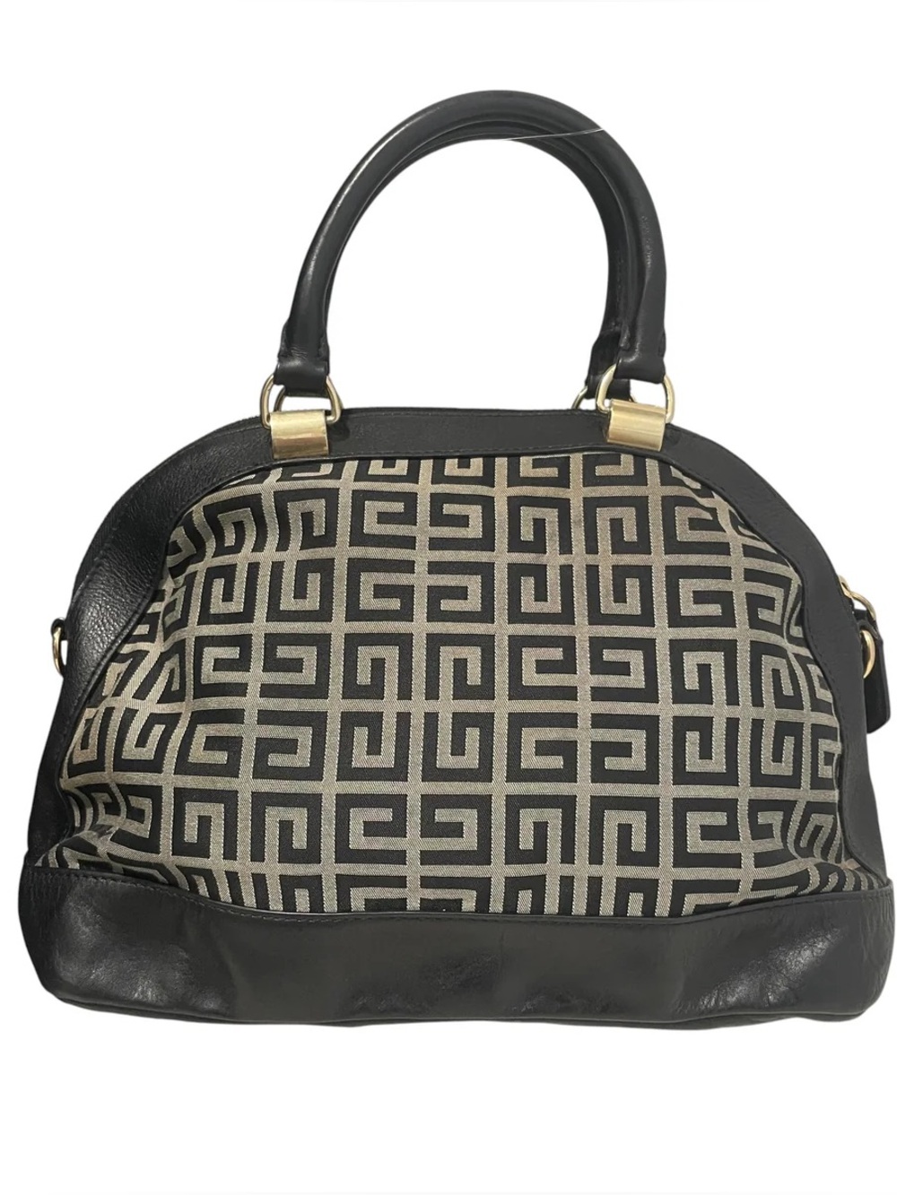 Givenchy Black and Beige Geometric Satchel